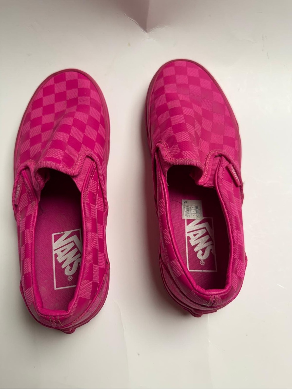 Vans Kids Slip-On Checkerboard Sneakers in Hot Pink - Picture 6 of 7